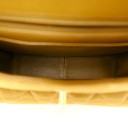 Chanel Nylon Quilted Double Pocket Shoulder Bag Dark Yellow 5 of 12