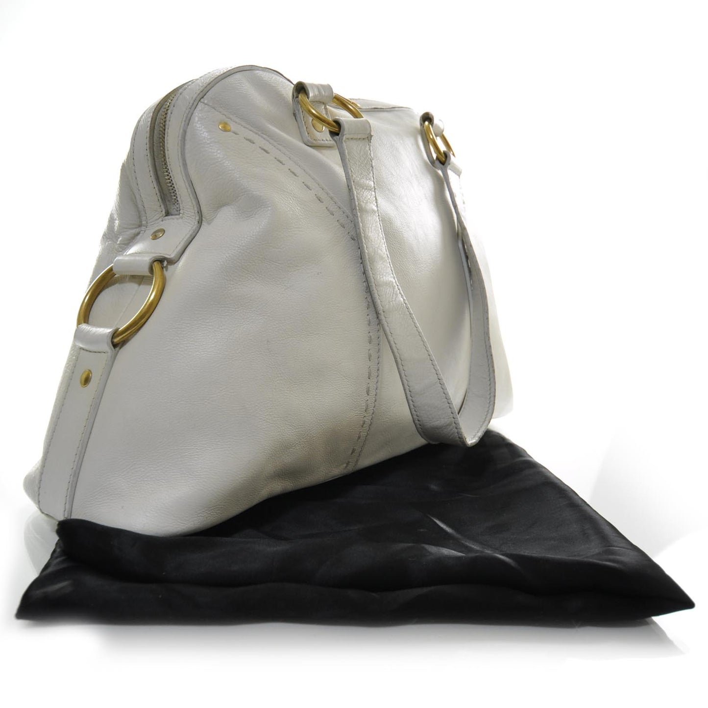 Leather Large Muse Ivory