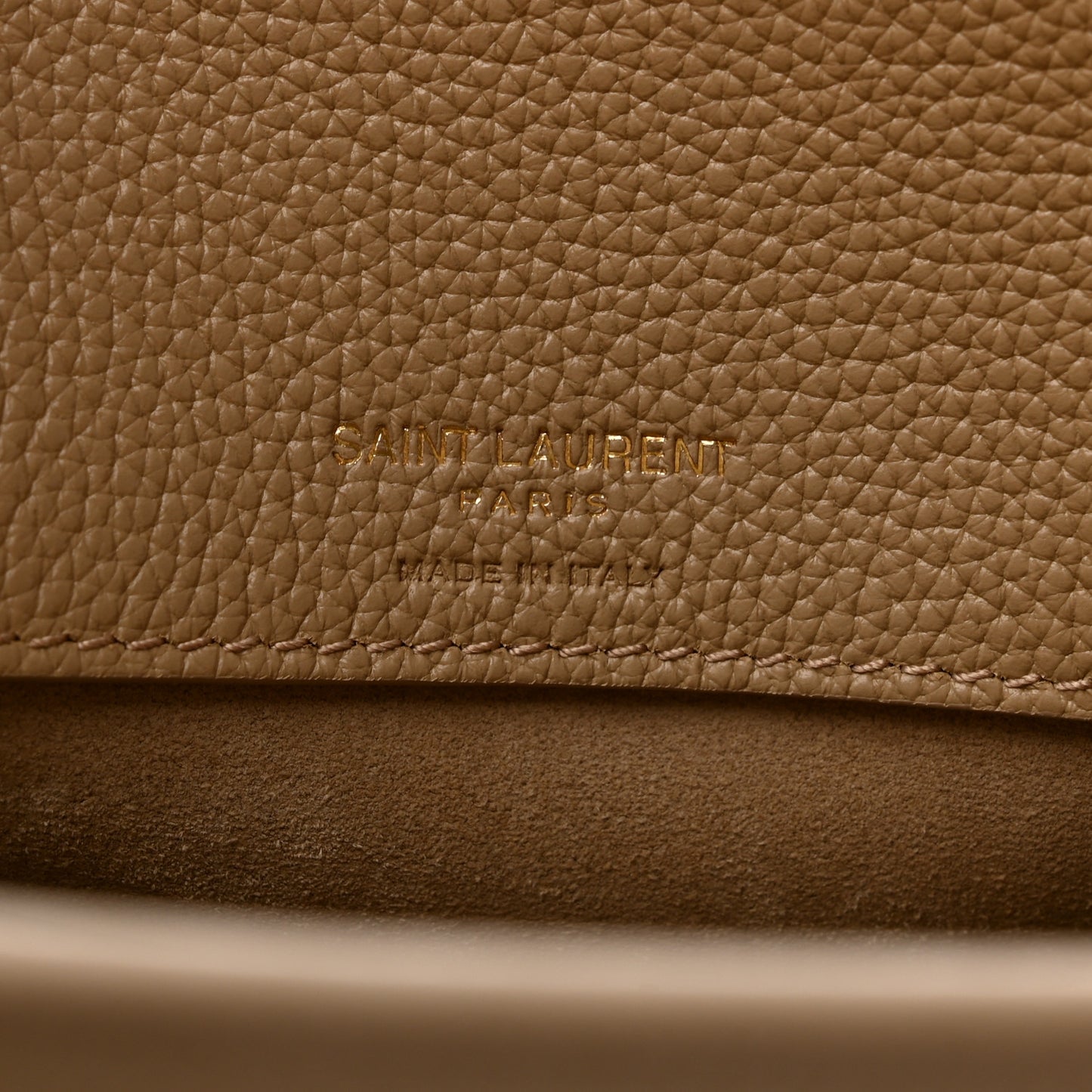 Grained Calfskin Baby Sac De Jour Souple Dark Beige