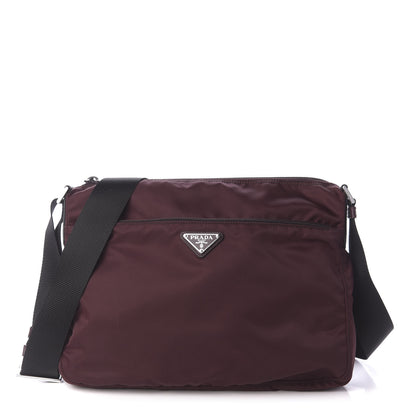 Prada Nylon Vela Flat Messenger Bag Ametista 1 of 9