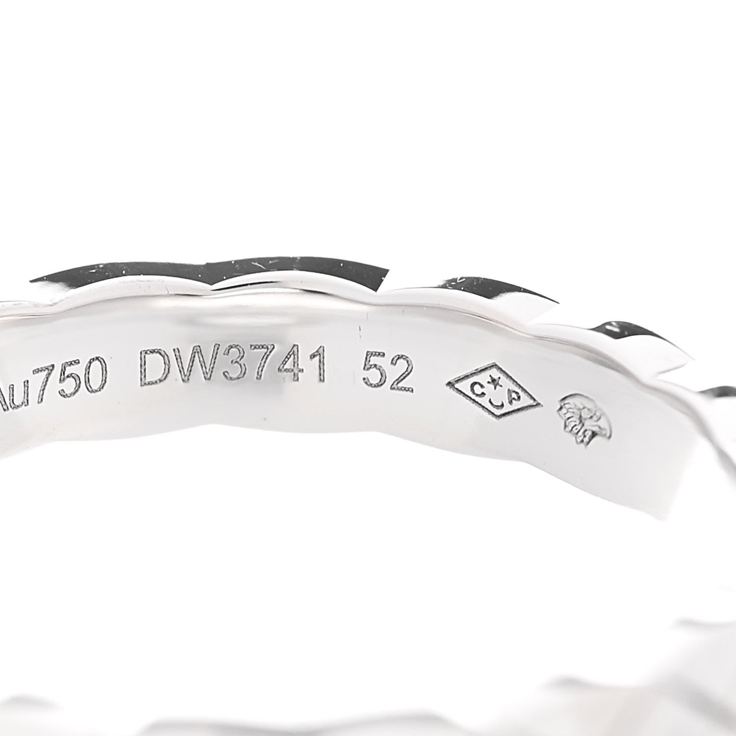 Chanel 18K White Gold Mini Coco Crush Ring 52 6 5 of 6