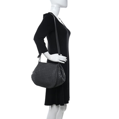 Bottega Veneta Nappa Intrecciato Message Bag Grey 2 of 11