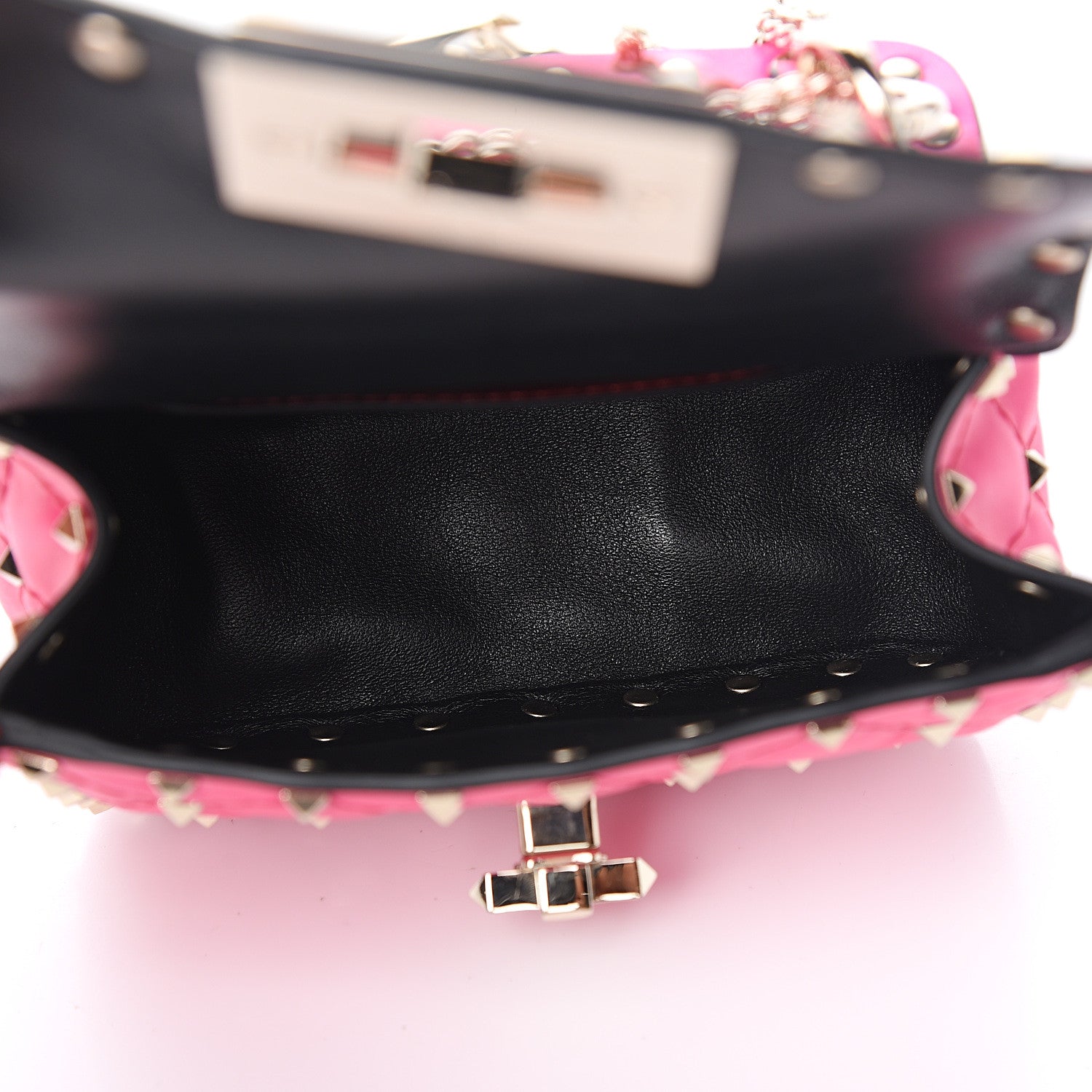 Valentino Garavani Calfskin Micro Rockstud Spike Shoulder Bag Azalea 4 of 7