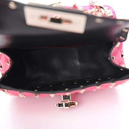 Valentino Garavani Calfskin Micro Rockstud Spike Shoulder Bag Azalea 4 of 7