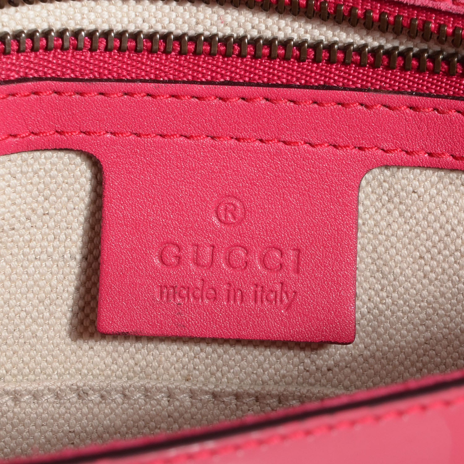 Gucci Patent Large Bright Bit Shoulder Bag Shocking Pink 6 of 7