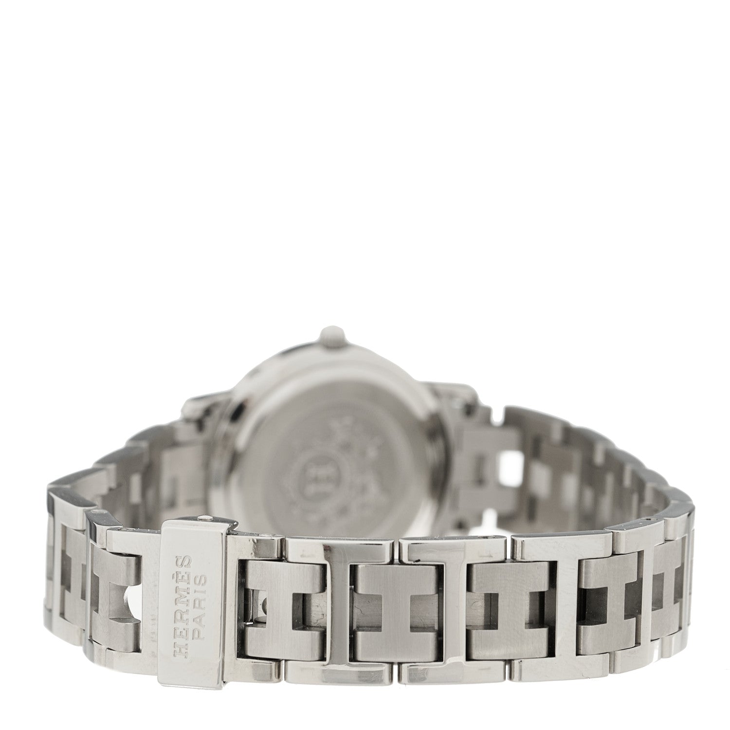 Hermes Stainless Steel 24mm Clipper Quartz Watch White 3 of 5
