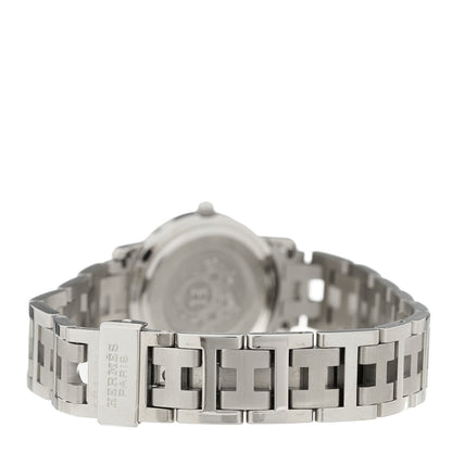 Hermes Stainless Steel 24mm Clipper Quartz Watch White 3 of 5