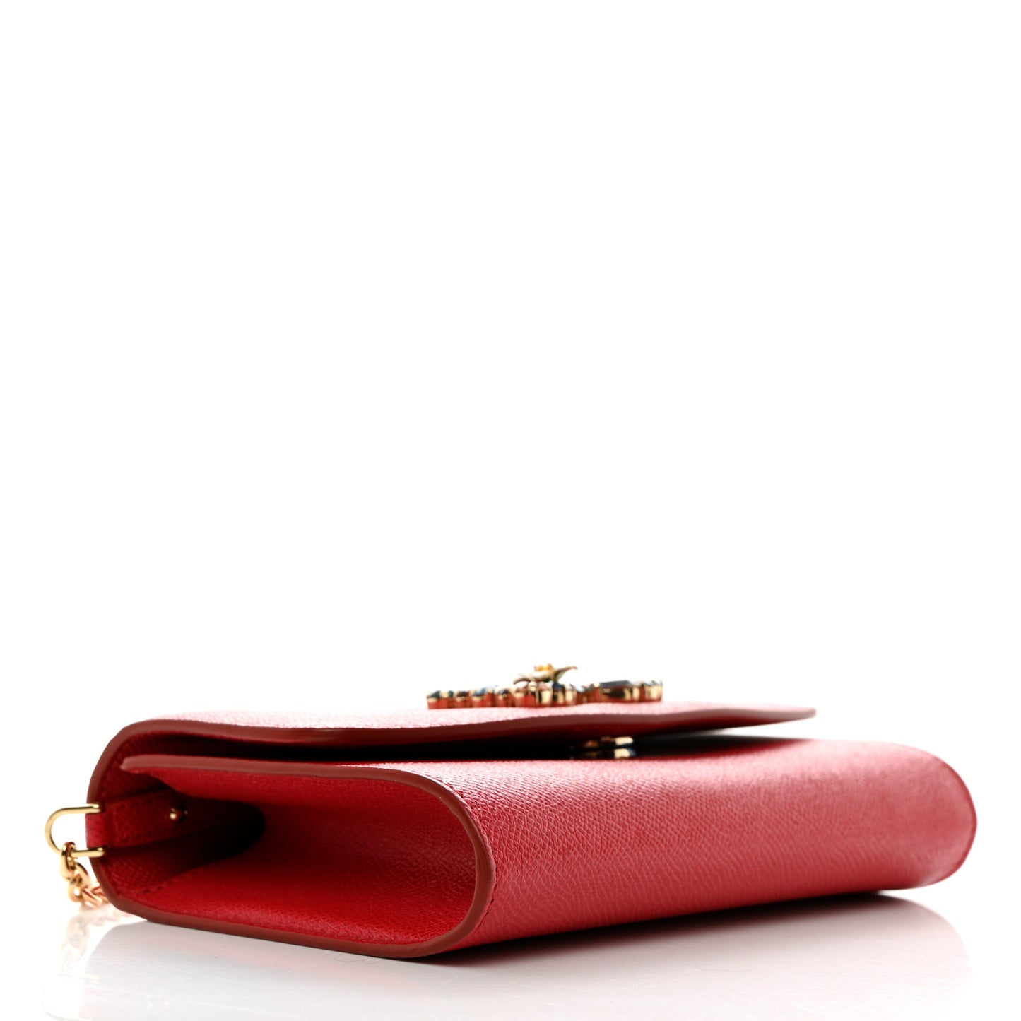 Dauphine Crystal Wallet On Chain Red