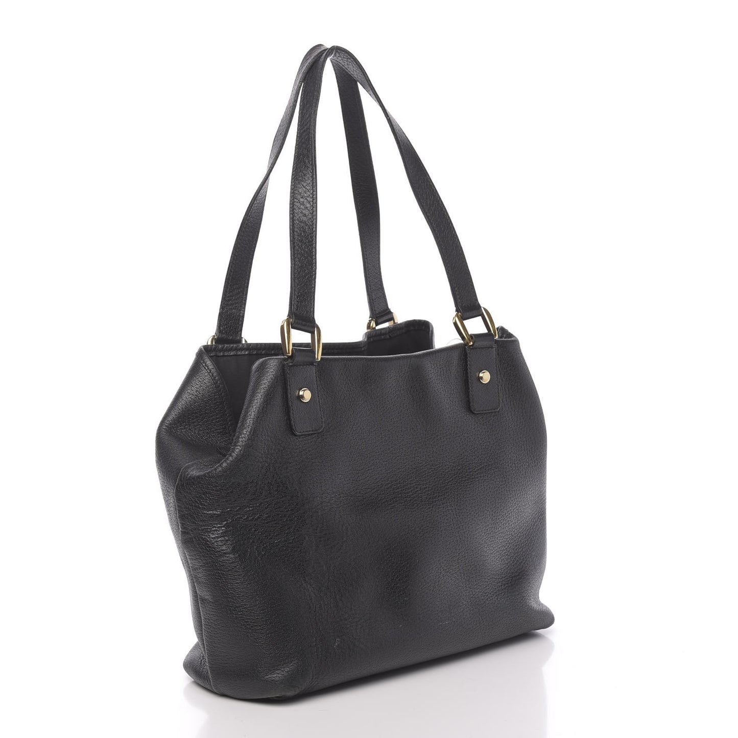 Calfskin Small D Ring Tote Black