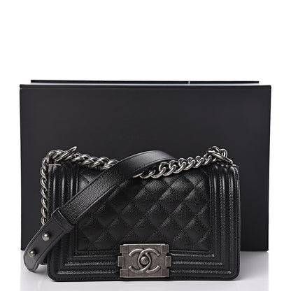 Chanel Caviar Quilted Small Boy Flap Black 11 of 11