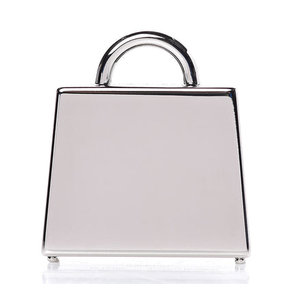 Hermes Lacquered Palladium Kelly Curiosite Charm Black 3 of 4