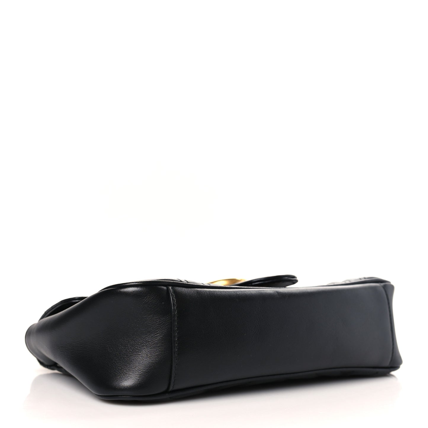 Calfskin Matelasse Small GG Marmont Shoulder Bag Black