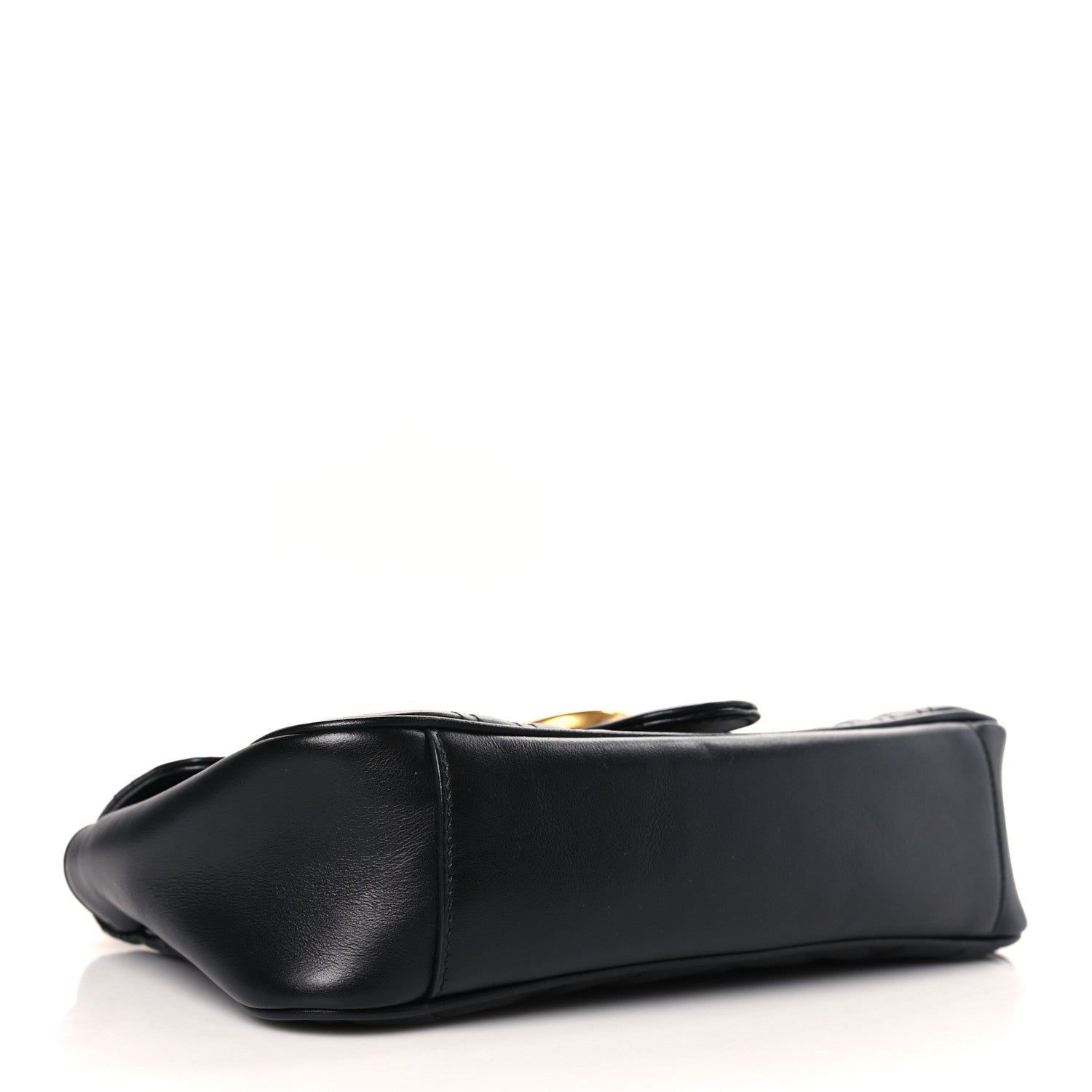 Gucci Calfskin Matelasse Small GG Marmont Shoulder Bag Black 4 of 9