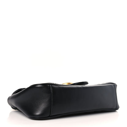 Gucci Calfskin Matelasse Small GG Marmont Shoulder Bag Black 4 of 9