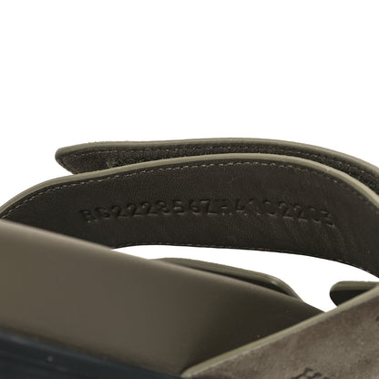 Hermes Suede Goatskin Womens Chypre Sandals 41 Vert Toundra 9 of 9