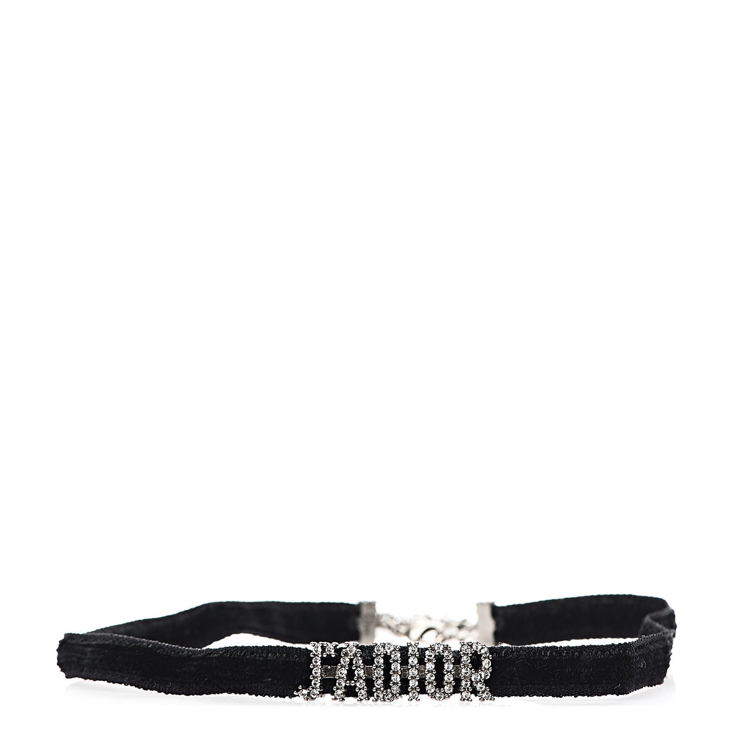 Velvet Crystal J’Adior Choker Necklace Black