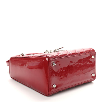 Christian Dior Patent Cannage Medium Lady Dior Red 4 of 11