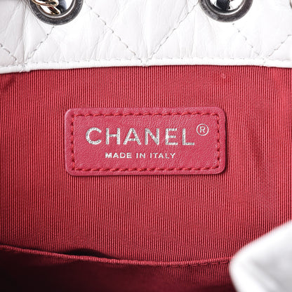 Chanel Aged Calfskin Quilted Gabrielle Backpack Black White 6 of 10