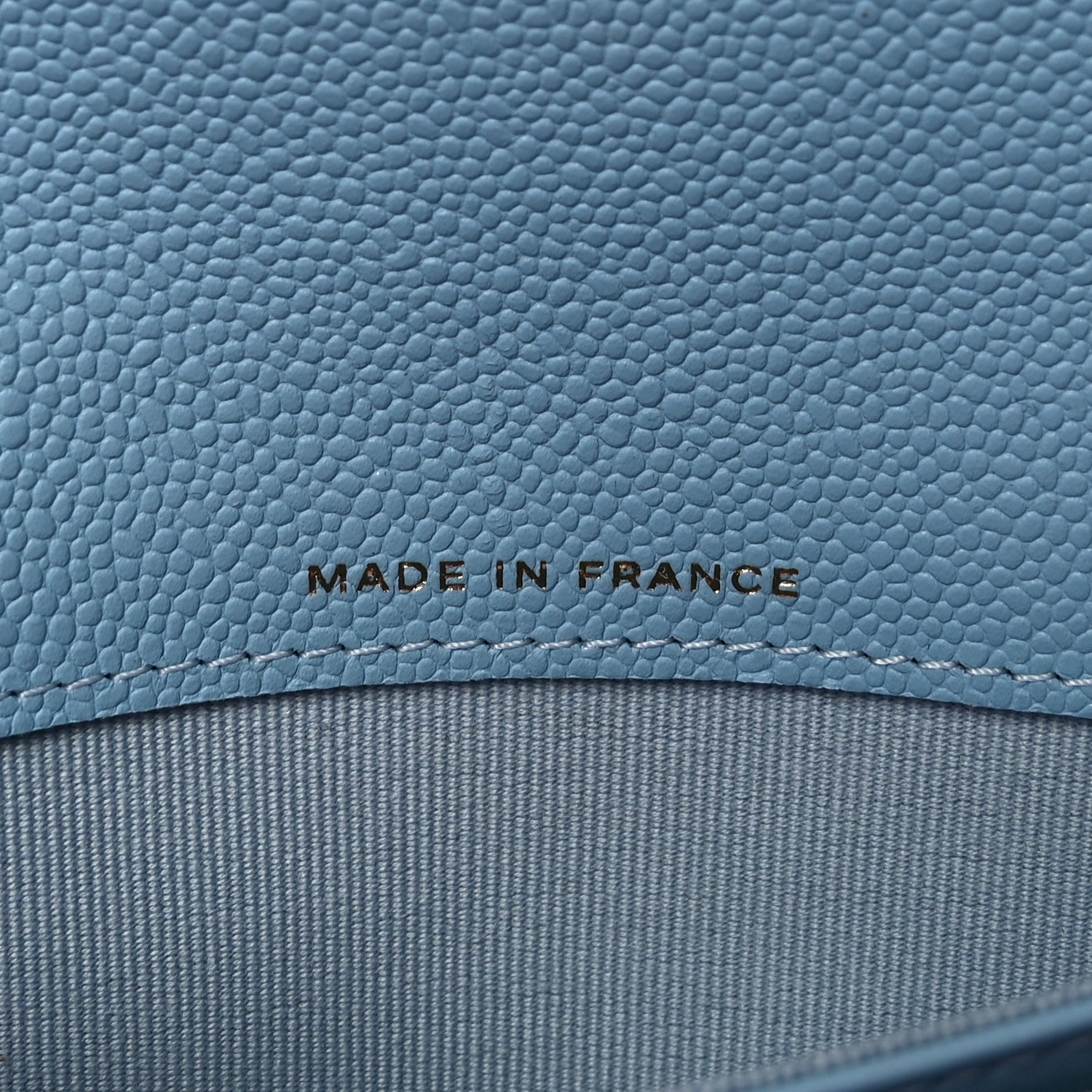 Chanel Caviar Quilted Large Gusset Flap Wallet Light Blue 7 of 9