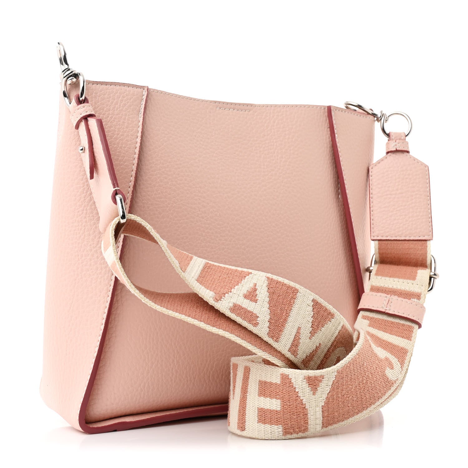 Stella McCartney Grainy Alter Mat Perforated Logo Mini Crossbody Rose Pink 3 of 12