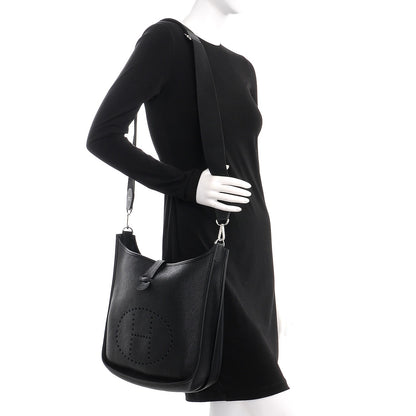 Hermes Taurillon Clemence Evelyne III GM Black 2 of 8
