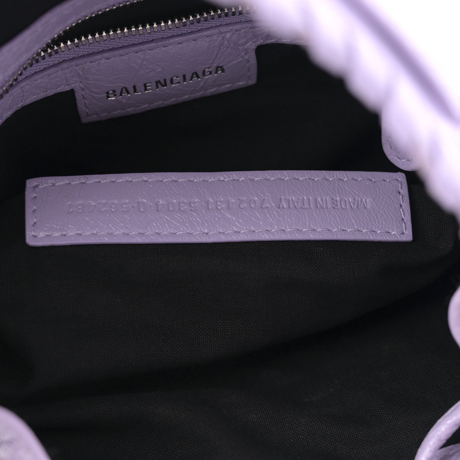 Balenciaga Agneau Arena Le Cagole Bucket Bag XS Lilac 8 of 11
