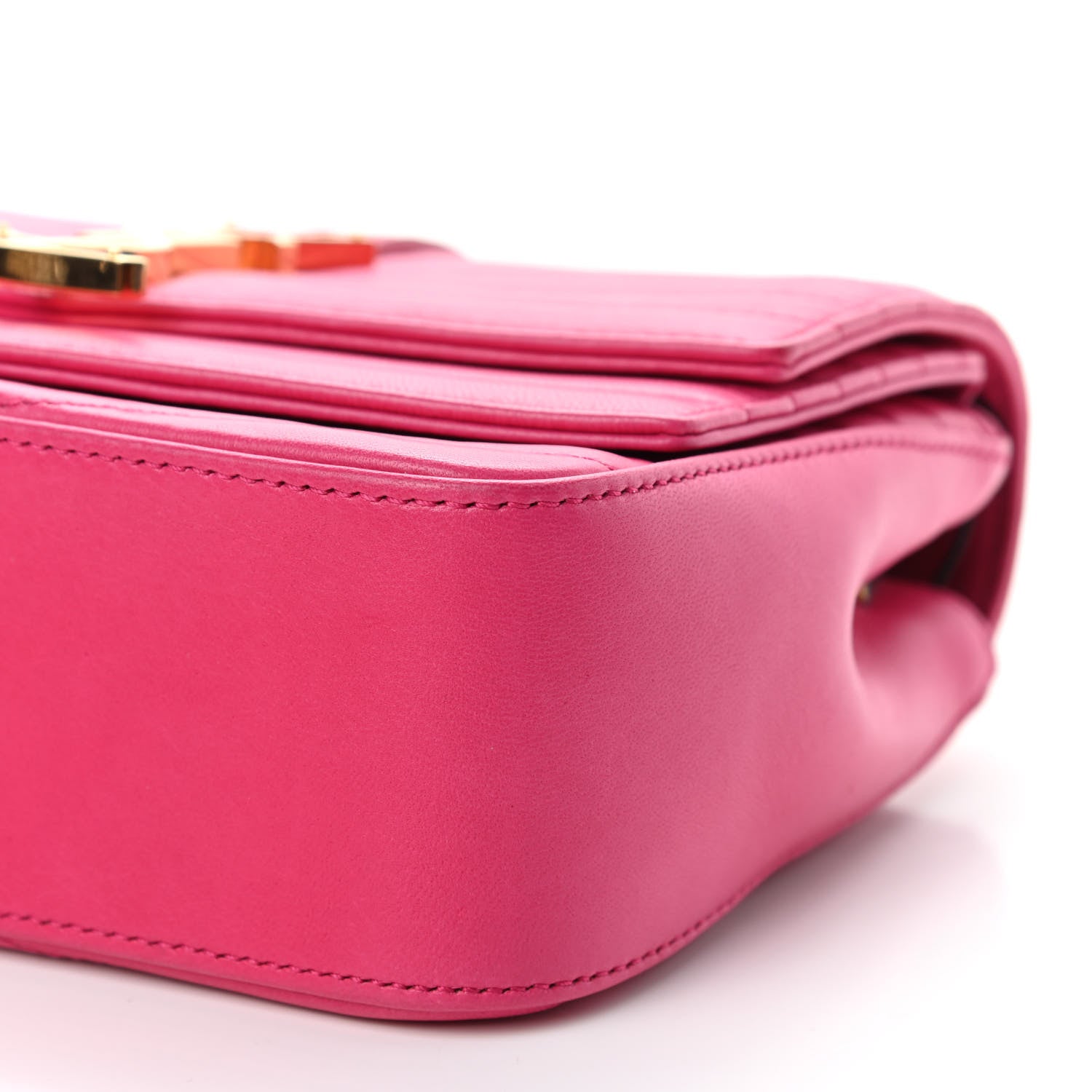 Saint Laurent Lambskin Matelasse Chevron Monogram Small Sulpice Bag Fuchsia 9 of 10