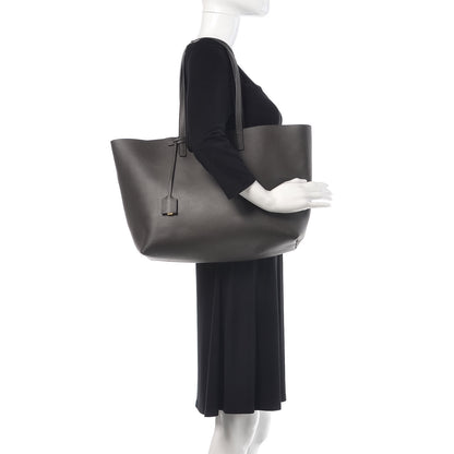 Saint Laurent Calfskin Large Shopping Tote Dark Grey 2 of 13