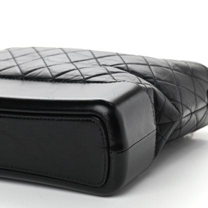 Chanel Aged Calfskin Quilted Large Gabrielle Hobo Black 10 of 12