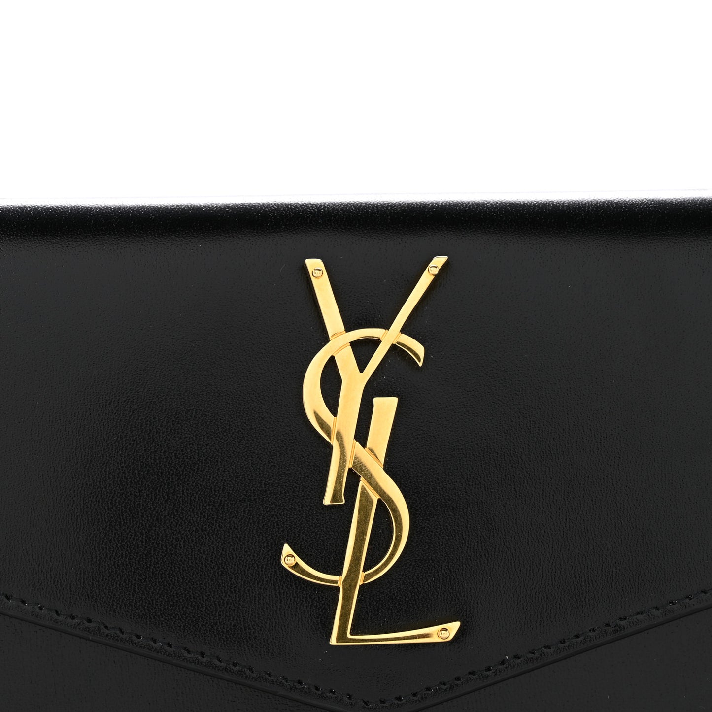 Smooth Shiny Calfskin Monogram Uptown Pouch Black