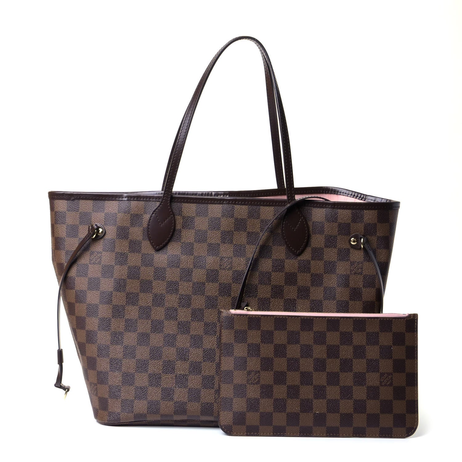 Louis Vuitton Damier Ebene Neo Neverfull MM Rose Ballerine 1 of 5