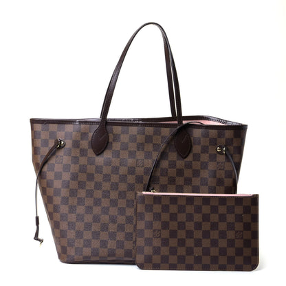 Louis Vuitton Damier Ebene Neo Neverfull MM Rose Ballerine 1 of 5