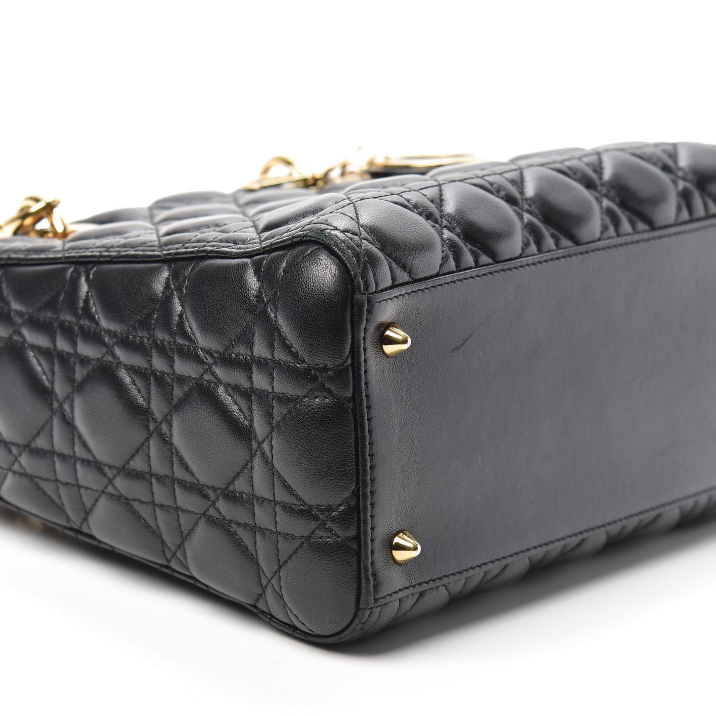 Lambskin Cannage Medium Lady Dior Black