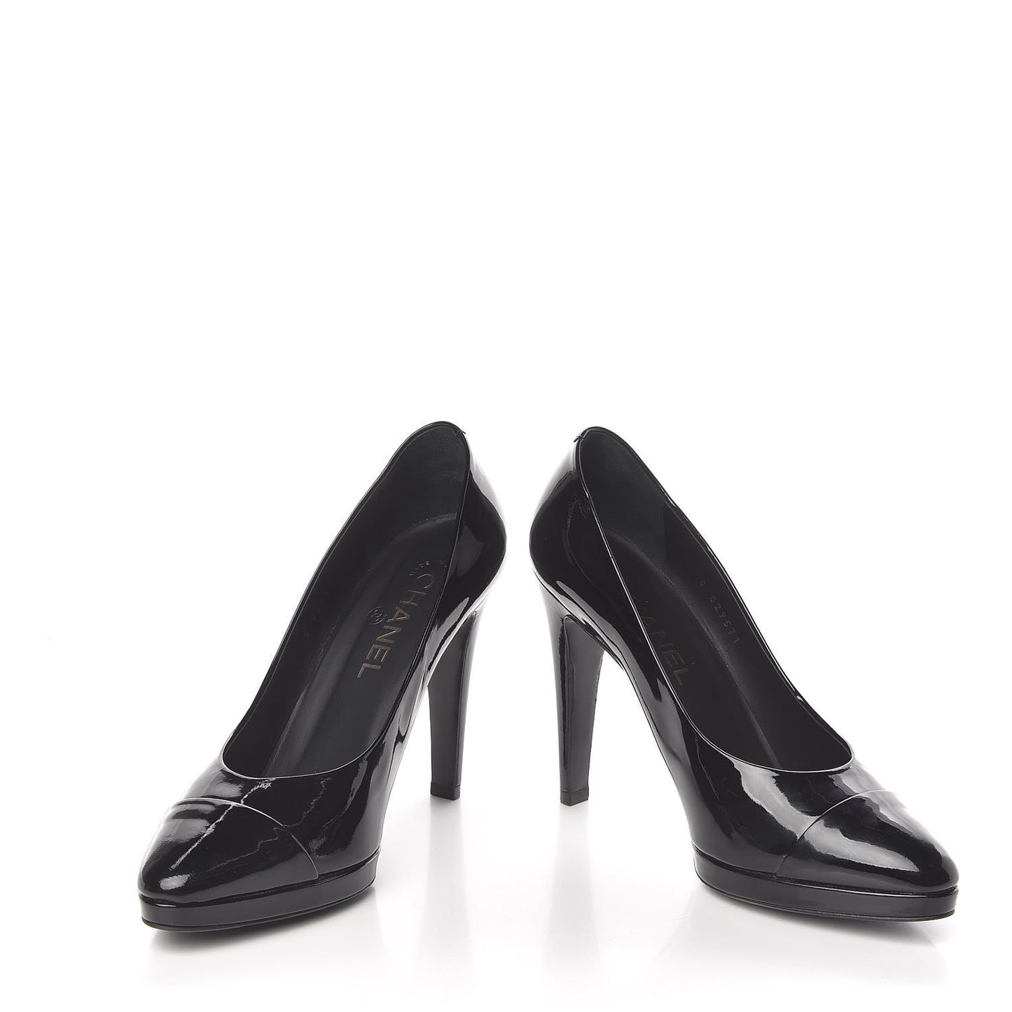 Patent Cap Toe CC Pumps 38.5 Black