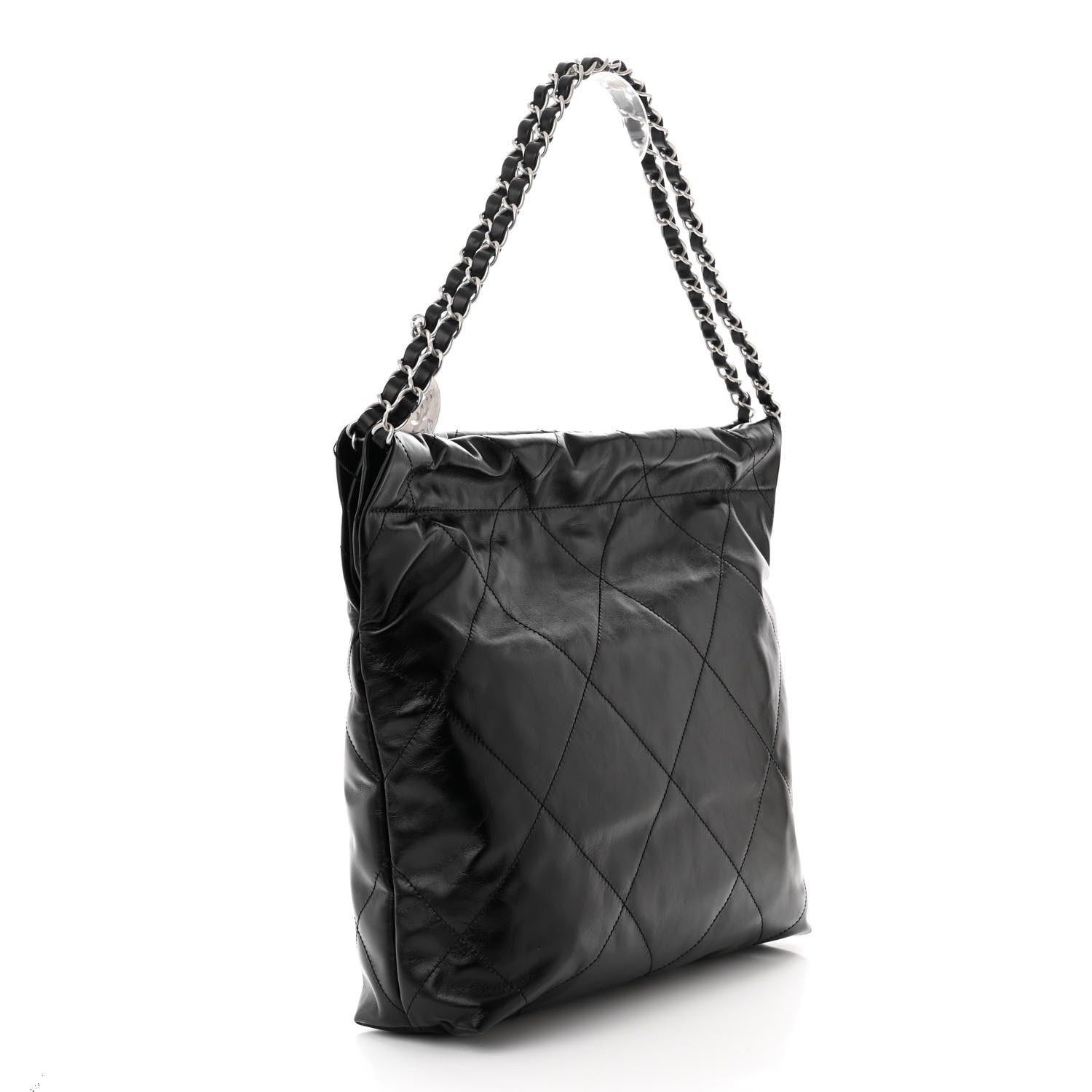 Chanel Shiny Calfskin Quilted Small Chanel 22 Black 3 of 11