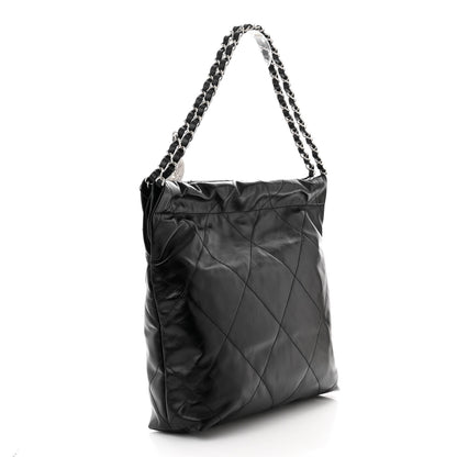Chanel Shiny Calfskin Quilted Small Chanel 22 Black 3 of 11
