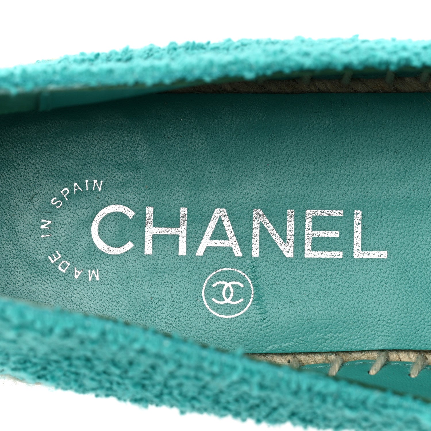 Chanel Fabric Grosgrain CC Espadrilles 37 Green Black 7 of 10