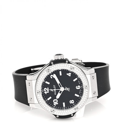Hublot Stainless Steel Rubber Diamond Pave Bezel 38mm Big Bang Quartz Watch Black 361.SX.1270.RX.1104 2 of 5