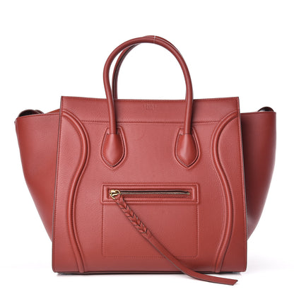 Celine Supple Calfskin Medium Phantom Luggage Merlot 1 of 9