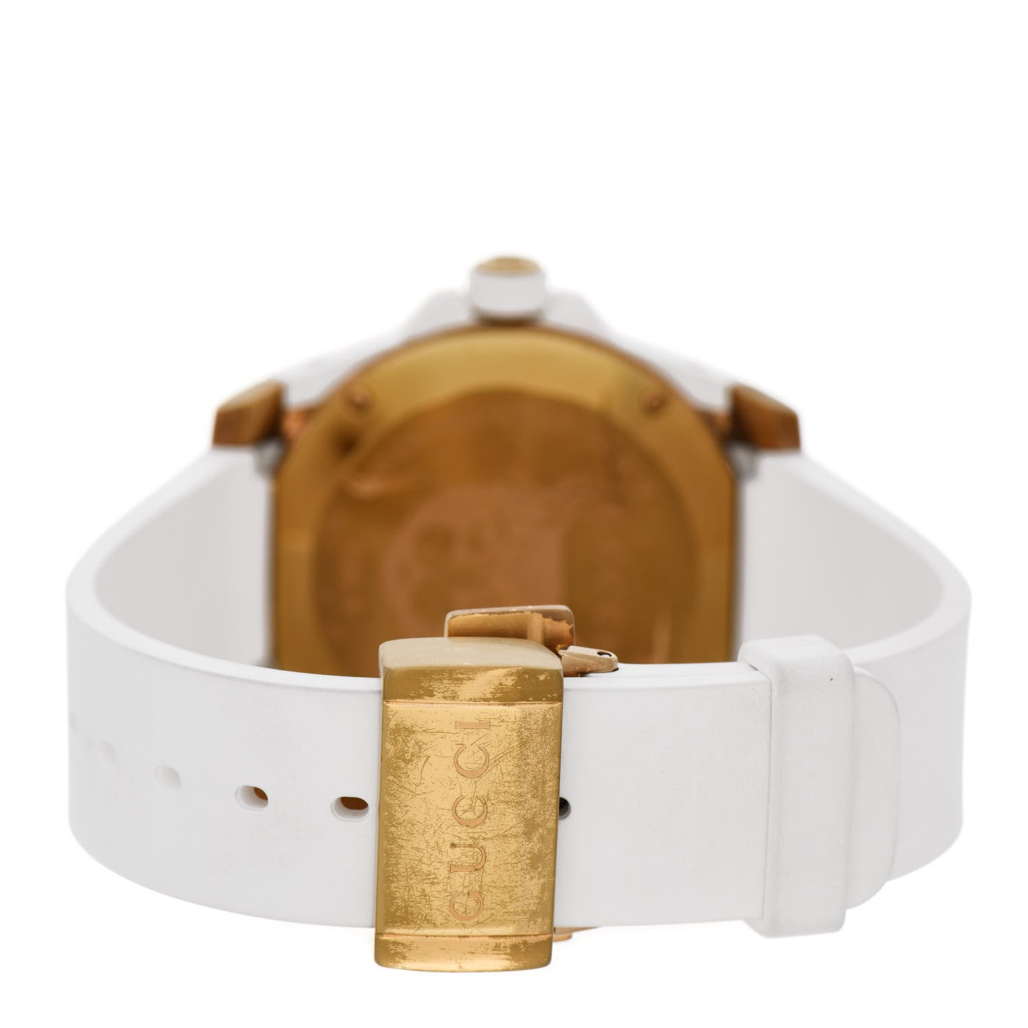Gucci Stainless Steel Rubber 40mm Dive Feline Quartz Watch White 3 of 7