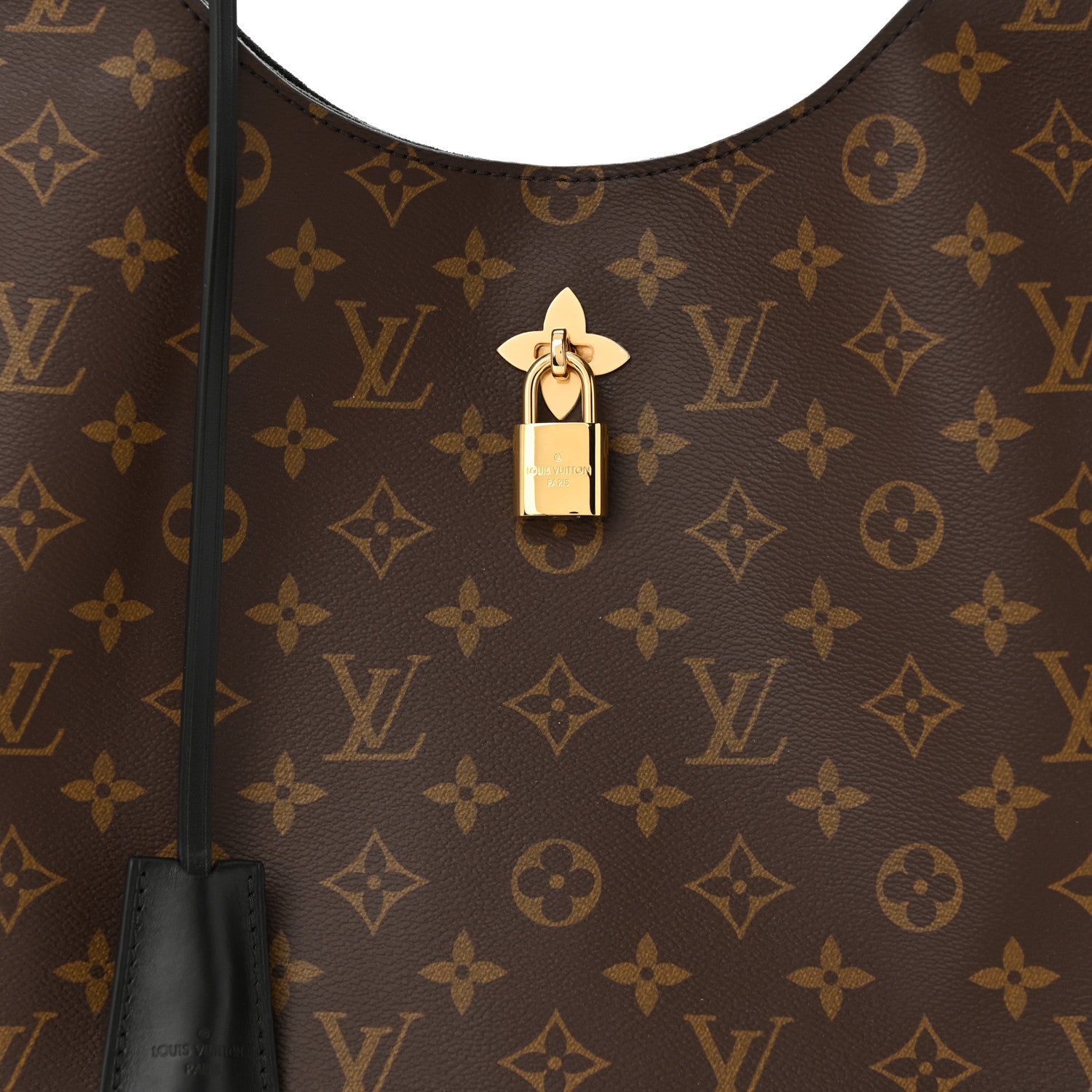Louis Vuitton Monogram Flower Hobo Black 8 of 10