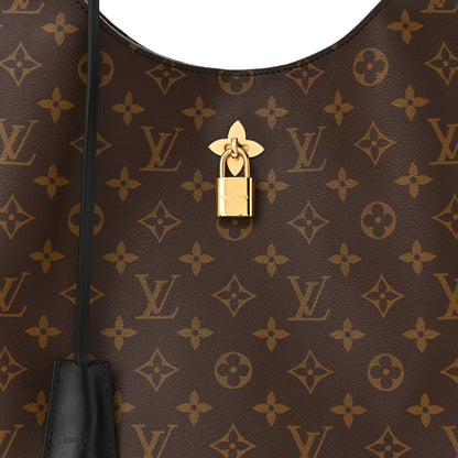 Louis Vuitton Monogram Flower Hobo Black 8 of 10