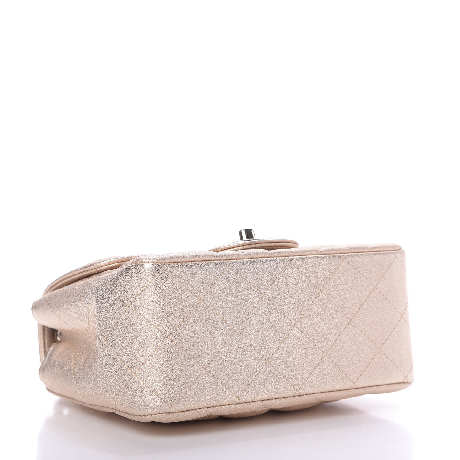 Chanel Metallic Lambskin Quilted Mini Square Flap Gold 4 of 10
