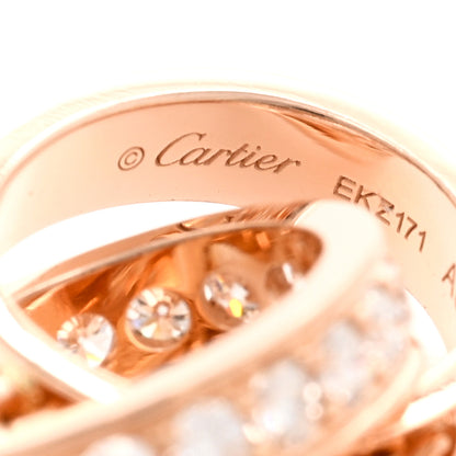 Cartier 18K Pink Gold Diamond Interlocking LOVE Necklace 4 of 5