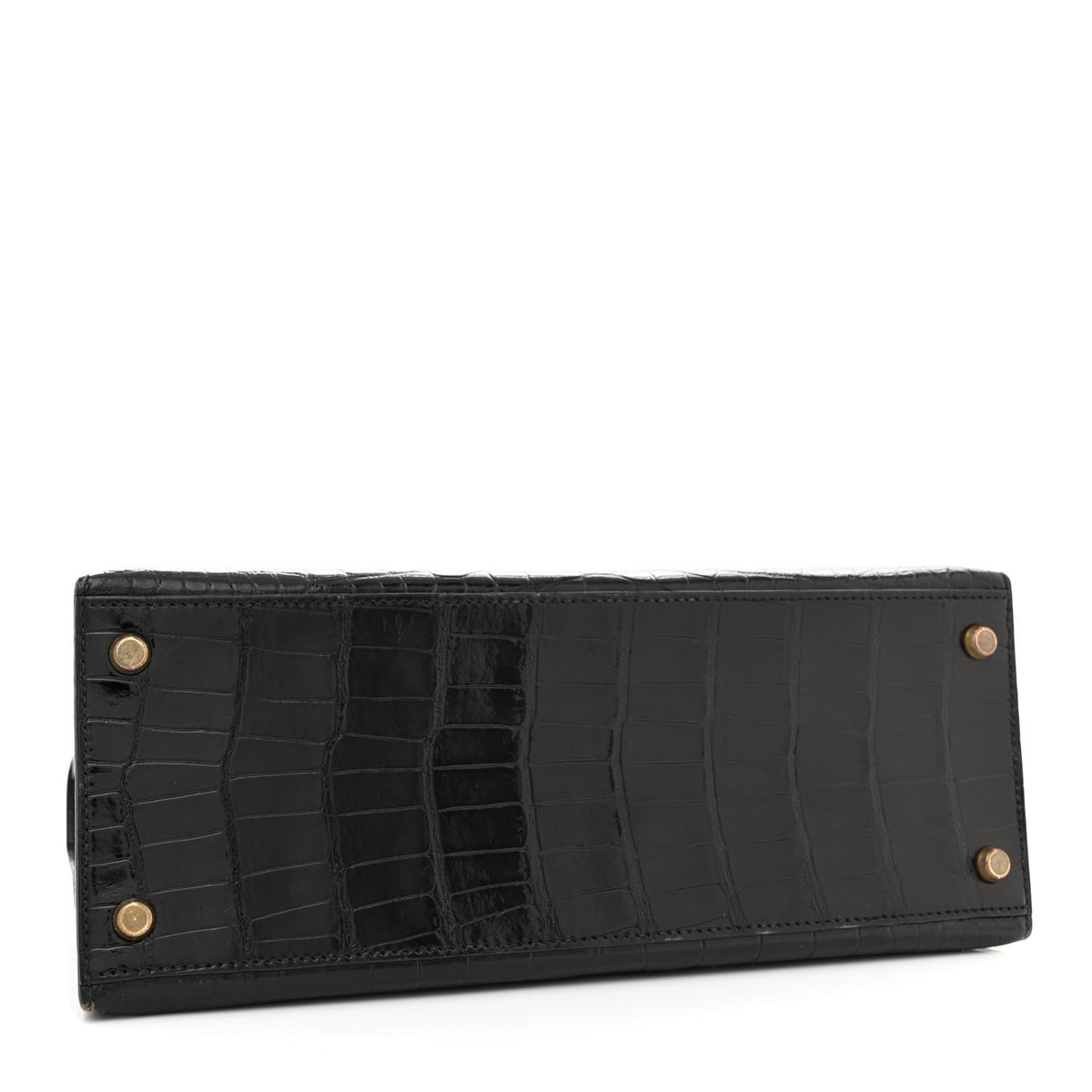 Hermes Shiny Alligator Kelly Sellier 28 Black 4 of 16