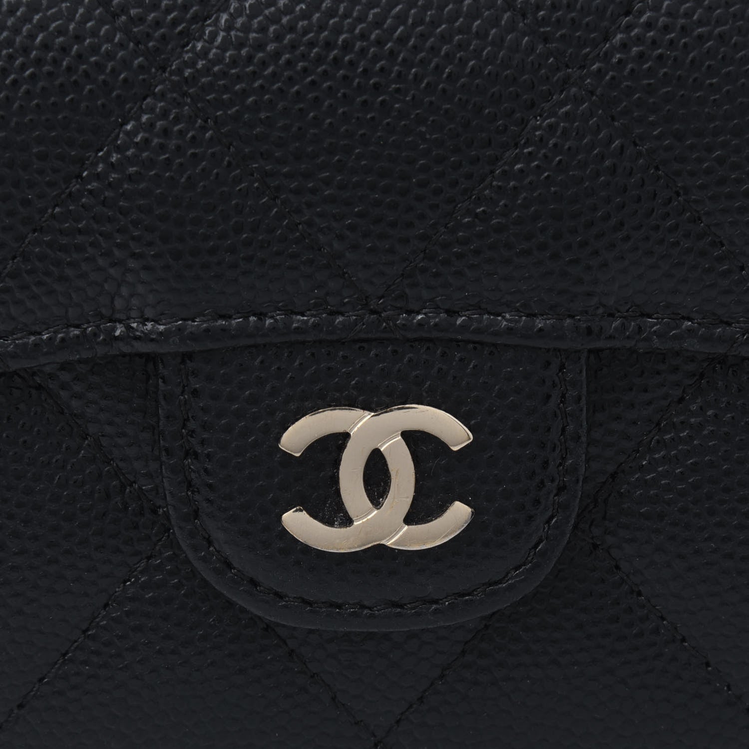 Chanel Caviar Quilted Flap Card Holder Wallet Black 5 of 5