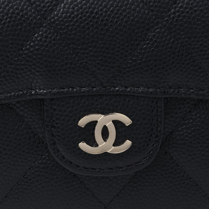 Chanel Caviar Quilted Flap Card Holder Wallet Black 5 of 5