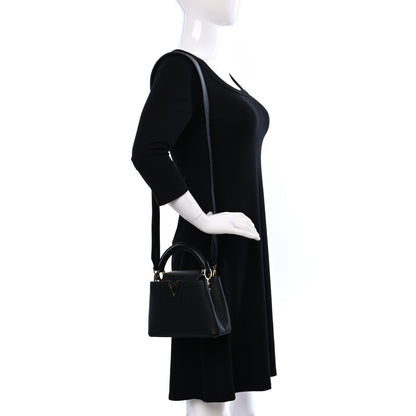 Louis Vuitton Taurillon Mini Capucines Black 2 of 8