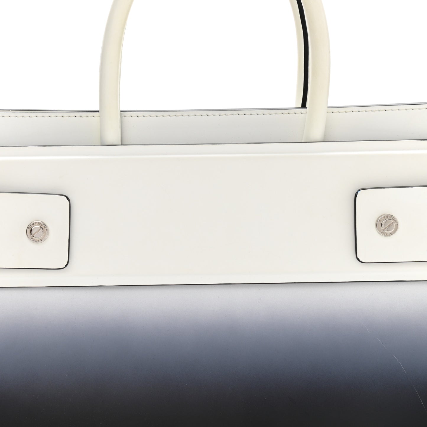 Smooth Calfskin Small Degrade Horizon Satchel White Purple