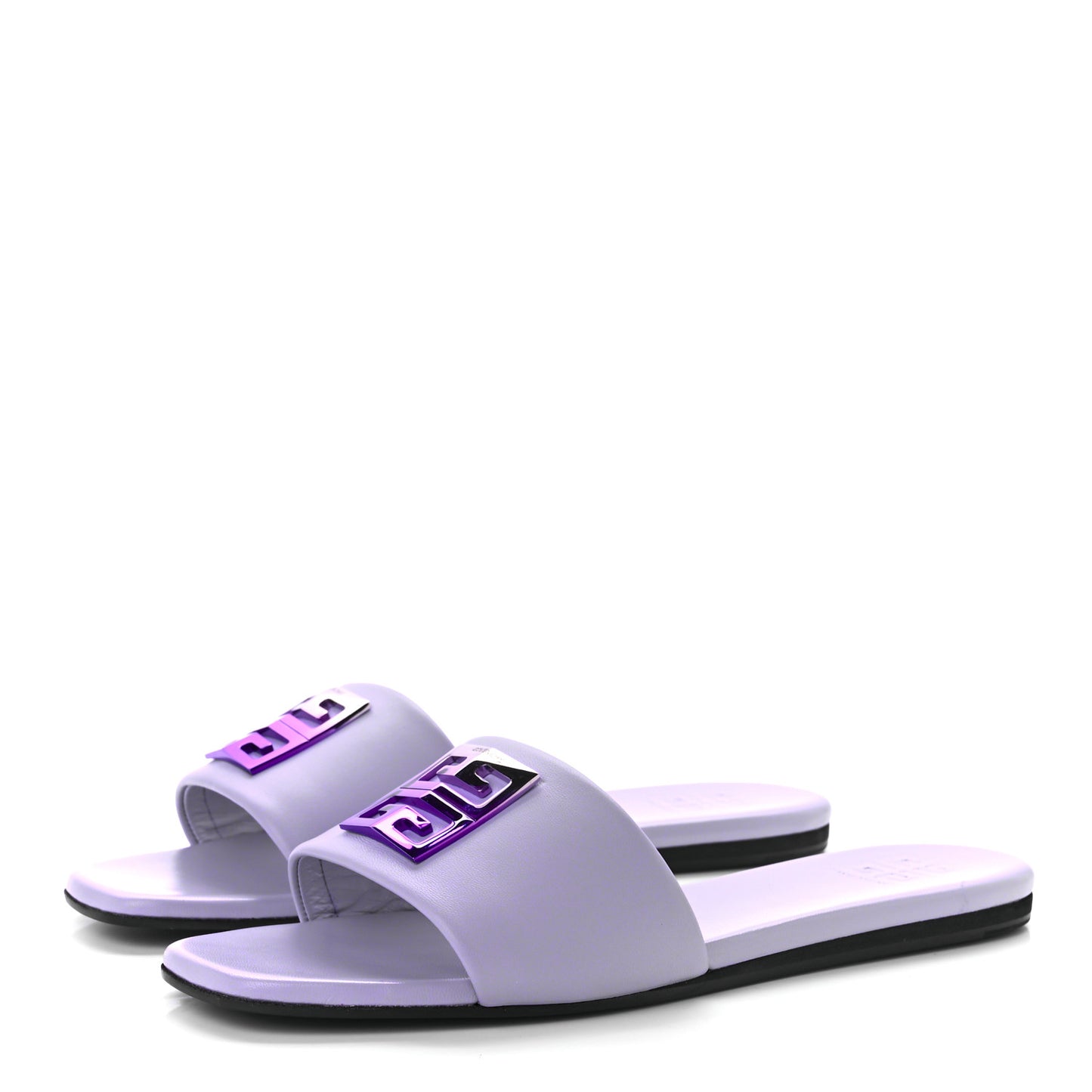 Lambskin 4G Flat Sandals 40 Lilac